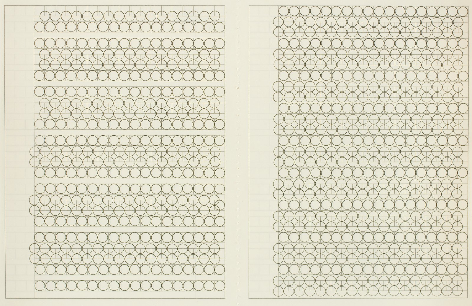 Alison Turnbull, Beijing, Ink on printed paper, shortlisted for the Trinity Buoy Wharf Drawing Prize 2025.